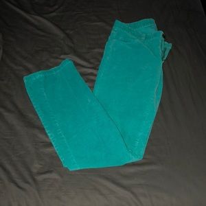 Jcrew factory teal Corduroy pants